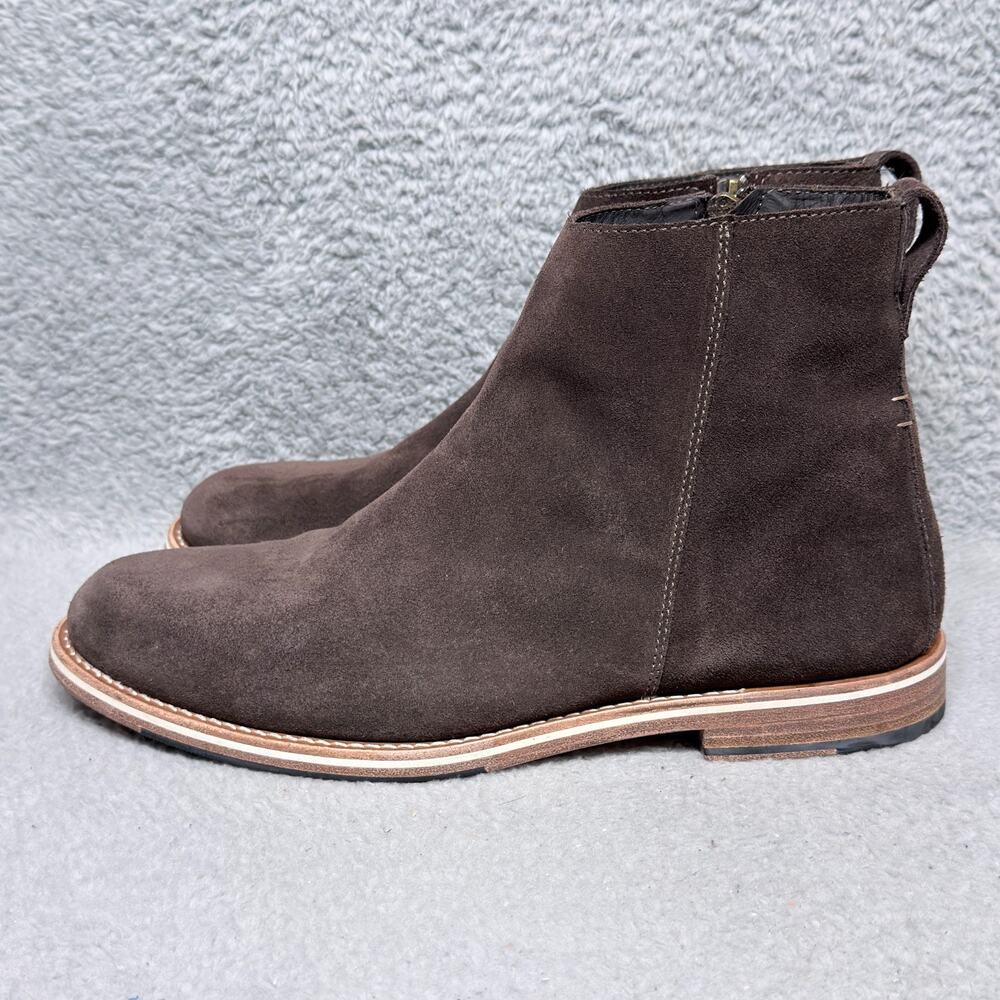 Helm x Huckberry Pablo Mens Size 12 Ankle Boots Brown Balthazar Suede Exclusive - Picture 3 of 10